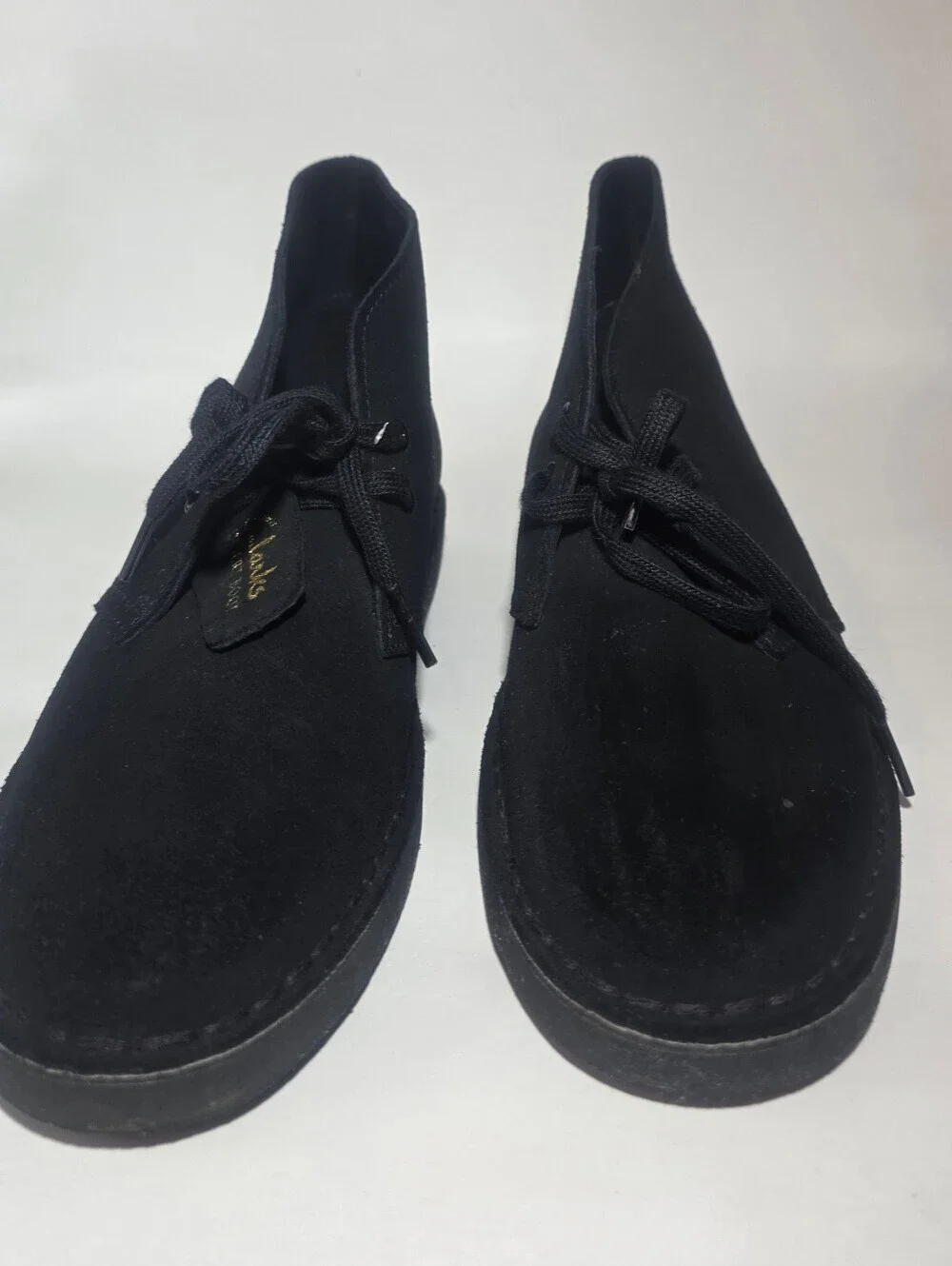 Clarks Desert Boot Black Suede Chukka Lace Up Women’s Size 8.5